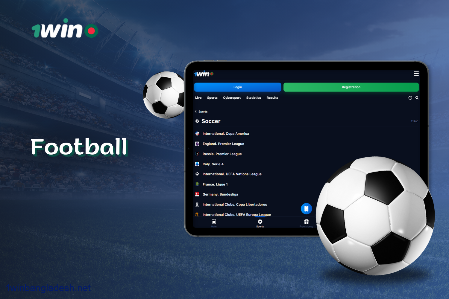 1win offers Bangladeshi players wide range of Football betting options in the Sports section