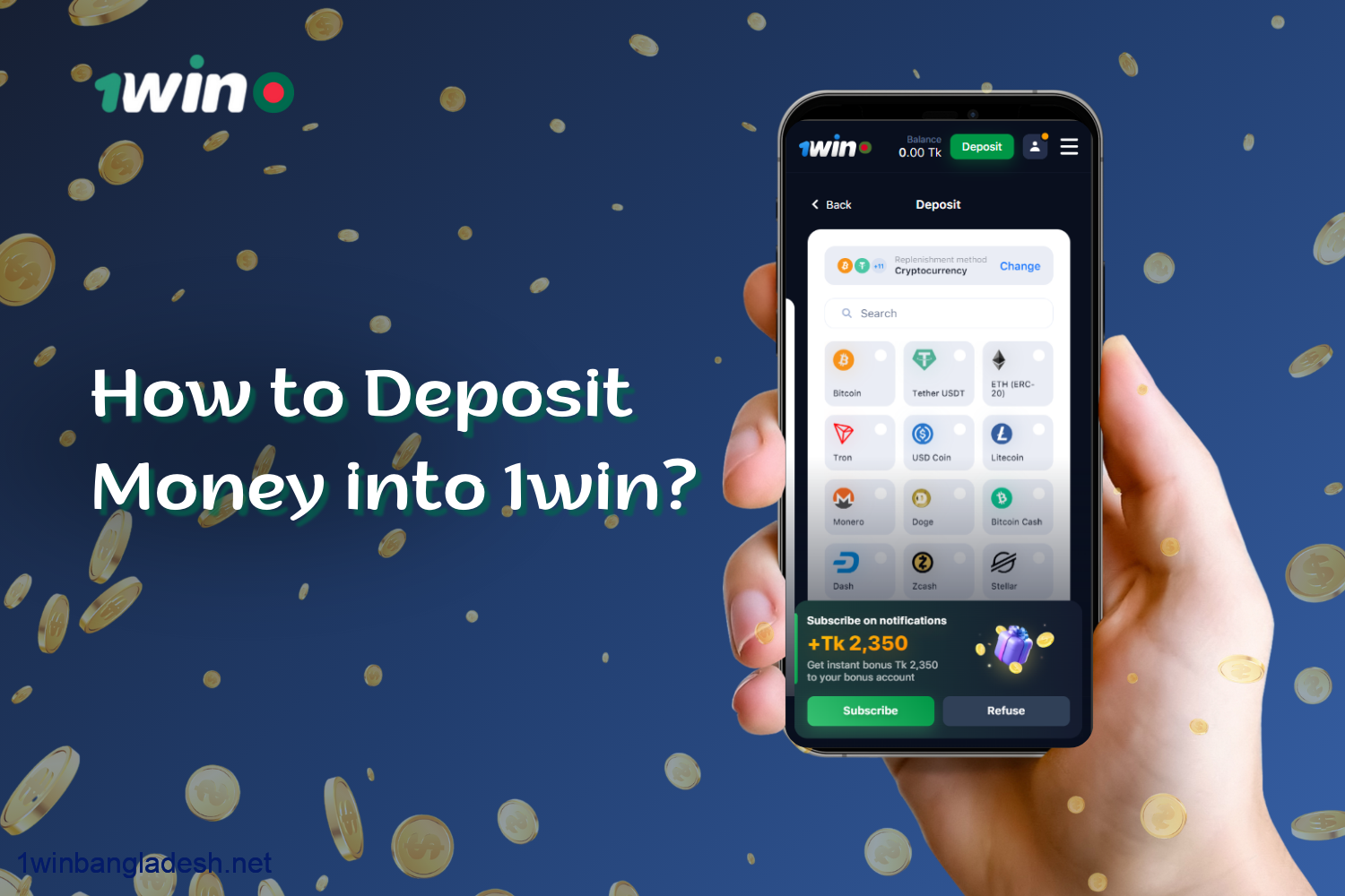 To make a deposit at 1win, users from Bangladesh should follow a few steps