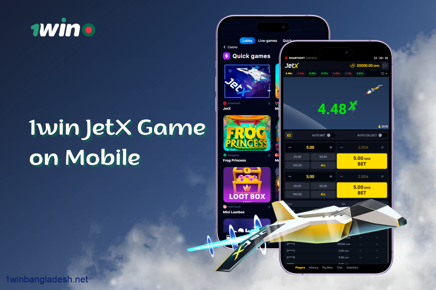 The 1win JetX gaming app is available for iOS and Android mobile devices