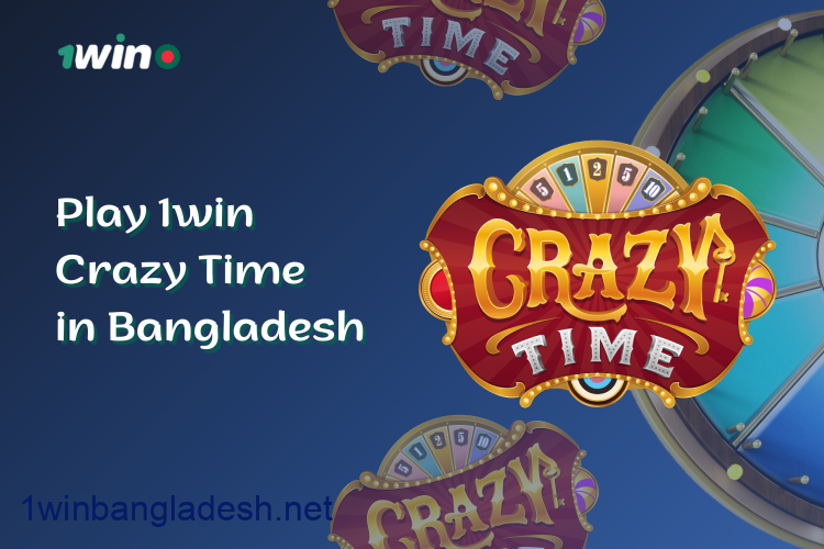 1win Crazy Time is a live game show featuring a giant Wheel of Fortune