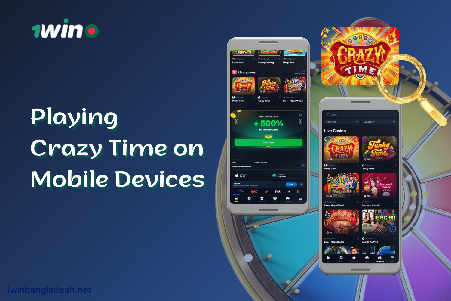 Players can download Crazy Time Bangladesh for free on Android and iOS mobile devices